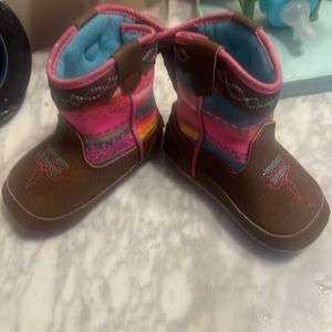 Infant twister boots! Man-made materials.